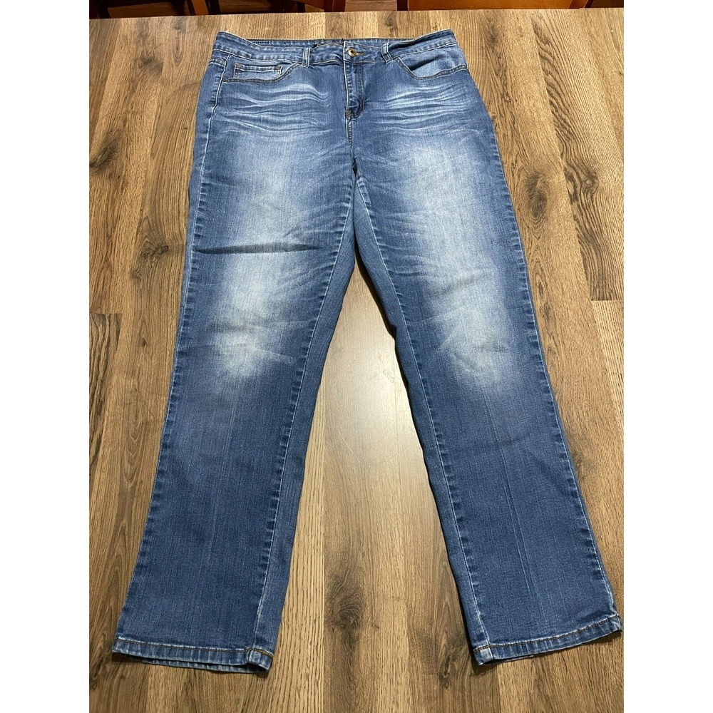 L&B Jeans, Women's Size 16, Blue, Denim, Straight Leg, 5-Pockets, Medium Wash